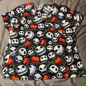 Halloween scrub top